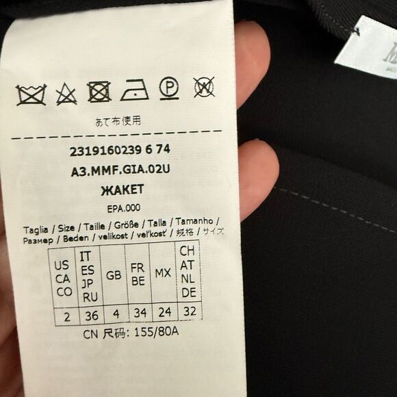 MaxMara Circeo single-breasted blazer Size 2 NWOT - Picture 6 of 6